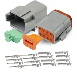 Złącze DEUTSCH 8PIN Komplet Wtyk + Gniazdo hermetyczne