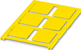 PA device marker, (L x W) 26.9 x 26.9 mm, yellow, sheet with 6 pcs, 0825482