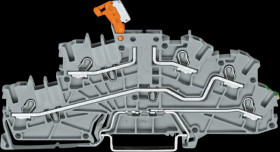 2003-6644 Multi-level installation terminal block, 2.5 mm², LTi/L/PE, grey