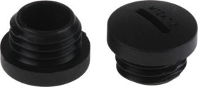 Zaślepka, Czarny M12 x 1.5 Gwintowany, Nylon 66, Zaślepianie, 11.7mm 15mm RS PRO