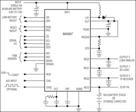 1 Cell, Step-Up Two-Way Pager System IC