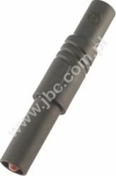 LAS S G SW Wtyk bezpieczny (tuleja stała) 4mm prosty, przyłącze przykręcane, 24A, czarny, Hirschmann, 934097100, LASSGSW