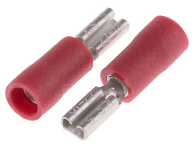 Konektor płaski Żeński 2.8 x 0.5mm 0,5 → 1,5 mm², 22 → 16 AWG długość 19.0mm Izolacja: Izolowane Cyna