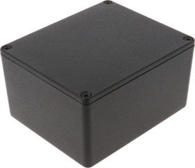 Aluminum die cast enclosure, (L x W x H) 120 x 100 x 65 mm, black (RAL 9005), IP54, 1590CEBK