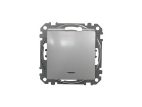 SEDNA DESIGN & ELEMENTS Wyłącznik schodowy z podświetleniem srebrne aluminium SDD113166L SCHNEIDER ELECTRIC