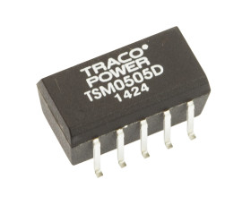 Przetwornica DC-DC, 1W, Uwe 4,5 → 5,5 V DC, Uwy ±5V dc, Iwy ±100mA, TRACOPOWER