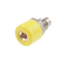 Gniazdo mini izolowane 2.6mm M5, lutowane żółte