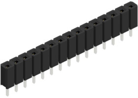 Socket header, 15 pole, pitch 2.54 mm, straight, BLLP115S