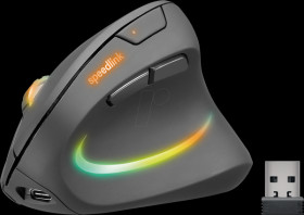 SL-630026-BK Mouse, Bluetooth/wireless, vertical, RGB, black
