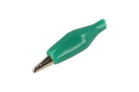 Krokodylek; 27.710.4; zielony; 36,5mm; zaciskany; stal niklowana; Amass; RoHS