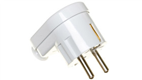 Wtyczka Kątowa 16A 2P+Z Uni-Schuko 250V Biała Wt-16U