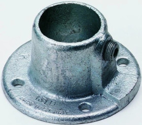 Kołnierz ścienny, Cast Iron, Kołnierz ścienny, 42mm, Rura okrągła, Typ 2