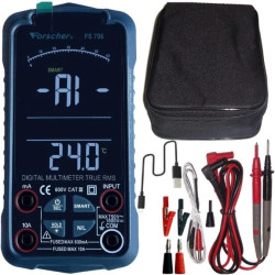 Miernik uniwersalny z pomiarem True RMS multimetr cyfrowy z wyświetlaczem inwersyjnym LCD FORSCHER FS706