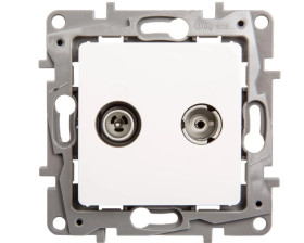 NILOE Gniazdo antenowe biały RTV przelotowe 14dB 664561