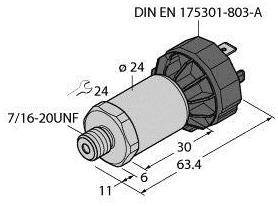 Przetworniki ciśnienia Turck 6837554, 1 szt.