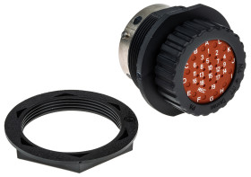 Złącze wielostykowe przemysłowe 31-pinowe, panelowe Gniazdo ITT Cannon