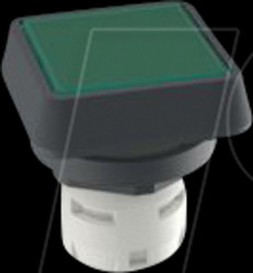 1.30.070.001/1505 RAFIX 16 illuminated pushbutton, flat bezel, square, green