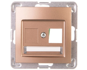 IMPRESJA Obudowa gniazda teleinformatycznego pojedynczego złoty metalik GPK-1Y/p/28