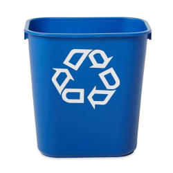 Pojemnik na odpady Rubbermaid Commercial Deskside Recycling Container 12L, kolor: Niebieski, materiał: Polipropylen,