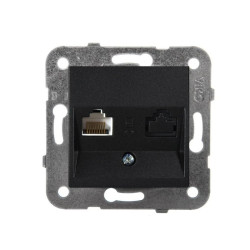 Panasonic NOVELLA Gniazdo 1xRJ45 komputerowe kat. 5e czarne 92105532M