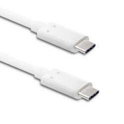 Qoltec Kabel USB 3.1 typ C męski USB 3.1 typ C męski 1m Biały