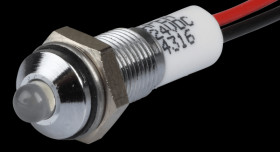 Q6P3CXXW24E Indicator LED, 24 V DC, 6 mm, wired, white/BrC