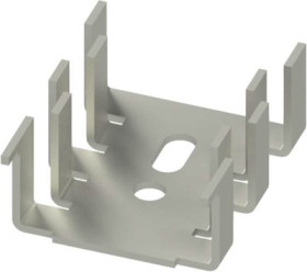 Finger shaped heatsink, (L x W x H) 33 x 25.4 x 13 mm, 15 K/W, solderable surface, 10034963