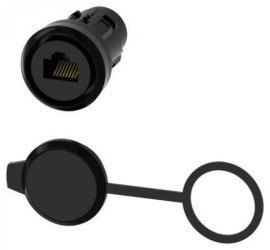 Gniazdo RJ45 Cat.6 do otworu 22mm tworzywo z zaślepką IP65 SIRIUS ACT 3SU1900-0GB10-0AA0
