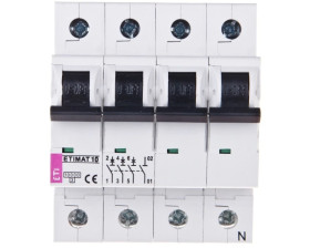 Wyłącznik nadprądowy 3P+N C 63A 6kA AC ETIMAT10 002136722