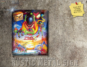 Rustic Amiga Game Zool 2 Box Artwork Metal Sign [673]