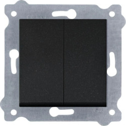 Łącznik podwójny 250V 10A Czarny Metalik 202/14E EXEN