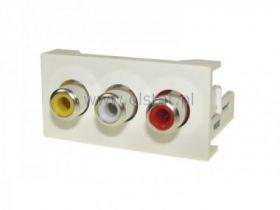 Adapter 3x RCA; Mosaic Rash 22,5x45