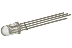 Dioda LED; LED-AL-RGB50-WC-1500; 5mm; czerwony; niebieski; zielony; Światłość: 1500mcd; 30°; przezroczysta; trójkolorowa (RGB);