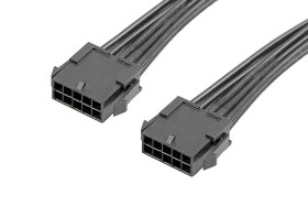 Kabel przewód-płytka, Micro-Fit 3.0, 300 V AC/DC, 8,5 A, raster: 3mm, 600mm, Cyna, Czarny