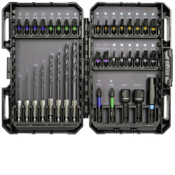 Brüder Mannesmann Q25237 Bit Set High-Quality Magnetic Bits with Torsion Zone