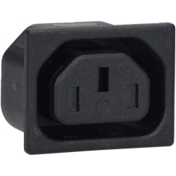 Bulgin PX0783/15/63 10A 250V C13 3P Shuttered Snap Fit Panel Outlet