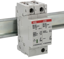 Zabezpieczenie przeciwprzepięciowe 2-fazowy, 100kA, 1,4kV, montaż na szynie DIN SPD OVR KLASA II, ABB 2CTB