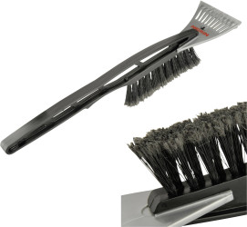 Skrobaczka / miotełka tworzywo sztuczne (D x S x W) 9.5 x 9.8 x 45 cm NIGRIN samochód czarny, srebrny