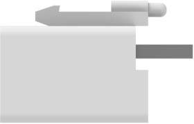 Pin header, 9 pole, pitch 3.96 mm, straight, white, 1877285-9