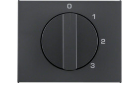 BERKER K.1 Płytka czołowa z pokrętłem do wyłącznika 3-pozycyjnego z pozycją zerową antracyt mat 1087710600 HAGER