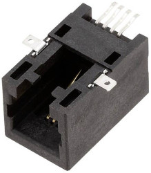 encitech RJJU-44-141-E3H-007 złącze żeńskie do wbudowania poziomego RJ10 encitech RJJU-44-141-E3H-007 3253-0005-02 złącz