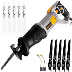 Piła szablasta BESTEN BE-2541 1700W 0-3000 RPM skok 22 mm SDS rękojeść obrotowa 10 brzeszczotów w zestawie