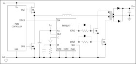 Push-Pull FET Driver with Integrated Oscillator and Programmable Clock Output