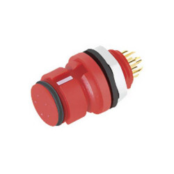Binder 99 9212 050 04 Female Panel Mnt 4 Pin Red Code with Solder Termination