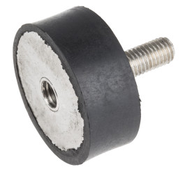Podstawka antywibracyjna M10 średnica 50mm wysokość całkowita 20mm Cylinder męski-żeński