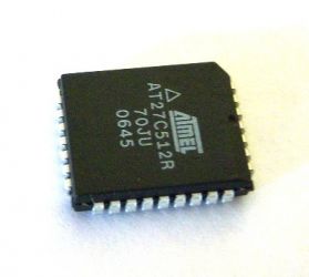 Pamięć EPROM 27C512 PLCC32 (SMD) Atmel, 70ns, –40°C do +85°C