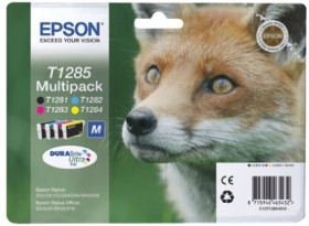 Wkład z atramentem, kolor: Czarny, cyjan, magenta, żółty, T1285, Epson