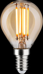 29190 LED bulb E27, 4.9 W, 450 lm, 1800 K, filament, dimmable, gold