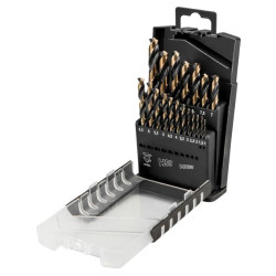 Wiertła do metalu HSS-CNC, 124, Pro-Tec, 1.0-10.0 mm 55H089 /zestaw 19szt./