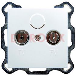 GNIAZDO R+TV KOŃCOWE CORNER BIAŁE